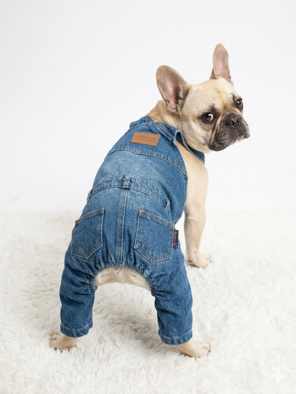 PARISIAN PET Denim Overalls Small Y2K Vintage Aesthetic Jumpsuit Retro 90s NWOT